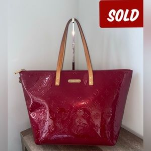 SOLD Louis Vuitton Bellevue Vernis Pomme D’amour Patent Leather HandBag ❤️